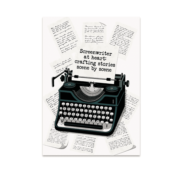 Creative Script Wall Decor - Screenwriter Enthusiast - 13x19 Poster Print