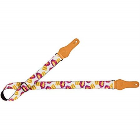 Creative Series 1 1/2" Wide Cotton Ukulele Strap with Faux Leather Ends