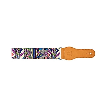 Creative Series 2" Wide Cotton Guitar - Instrument Strap with Faux Leather Ends