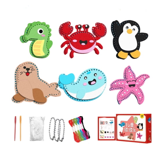 Creative Sewing Kits Handmade Materials for Creative Project Pendant Making Kids Safe and Fun Learning Activity