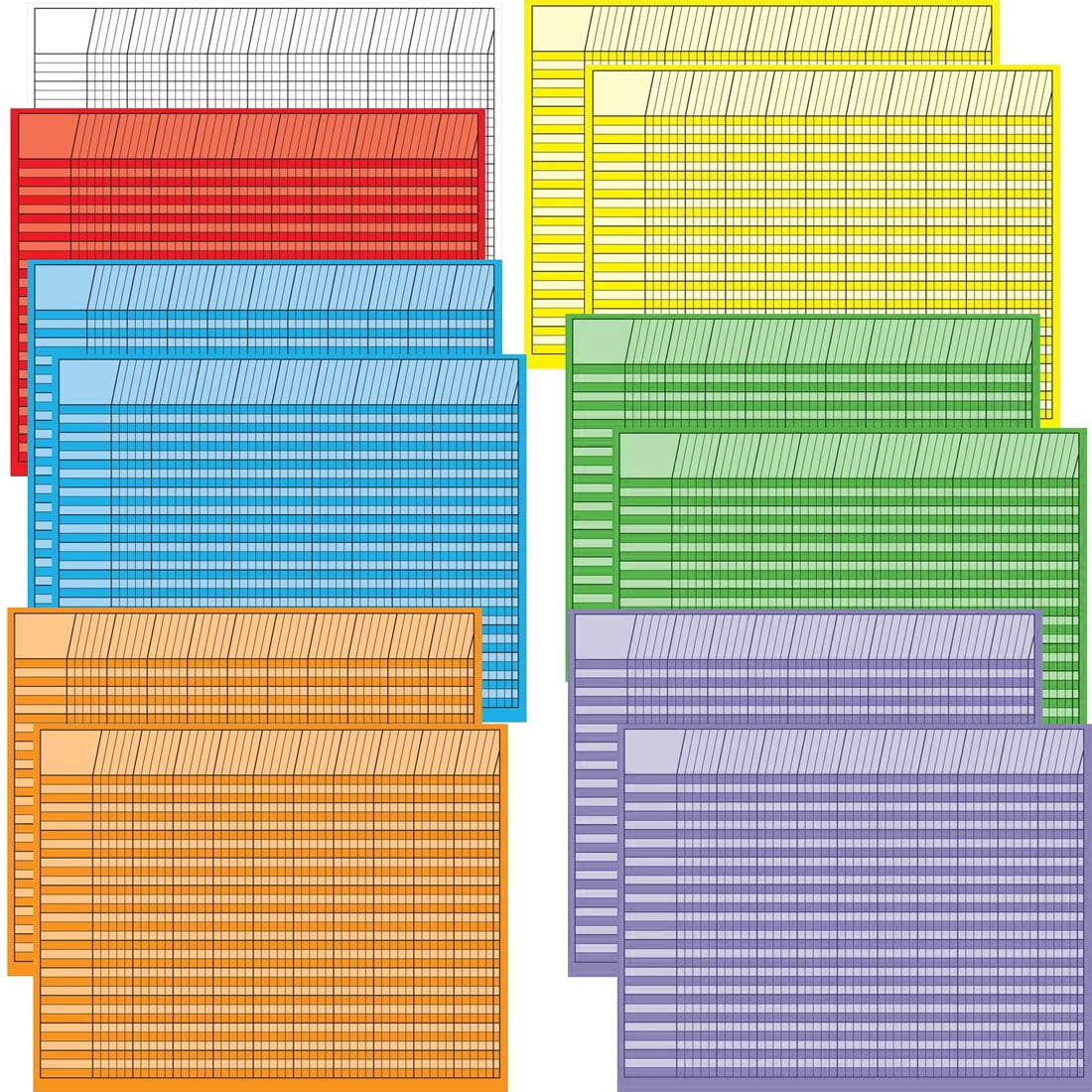 Horizontal Chart - Set of 12