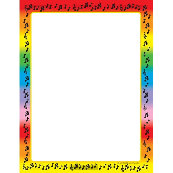 SHAPES ETC. Designer Paper - Music (50 Sheet Package)