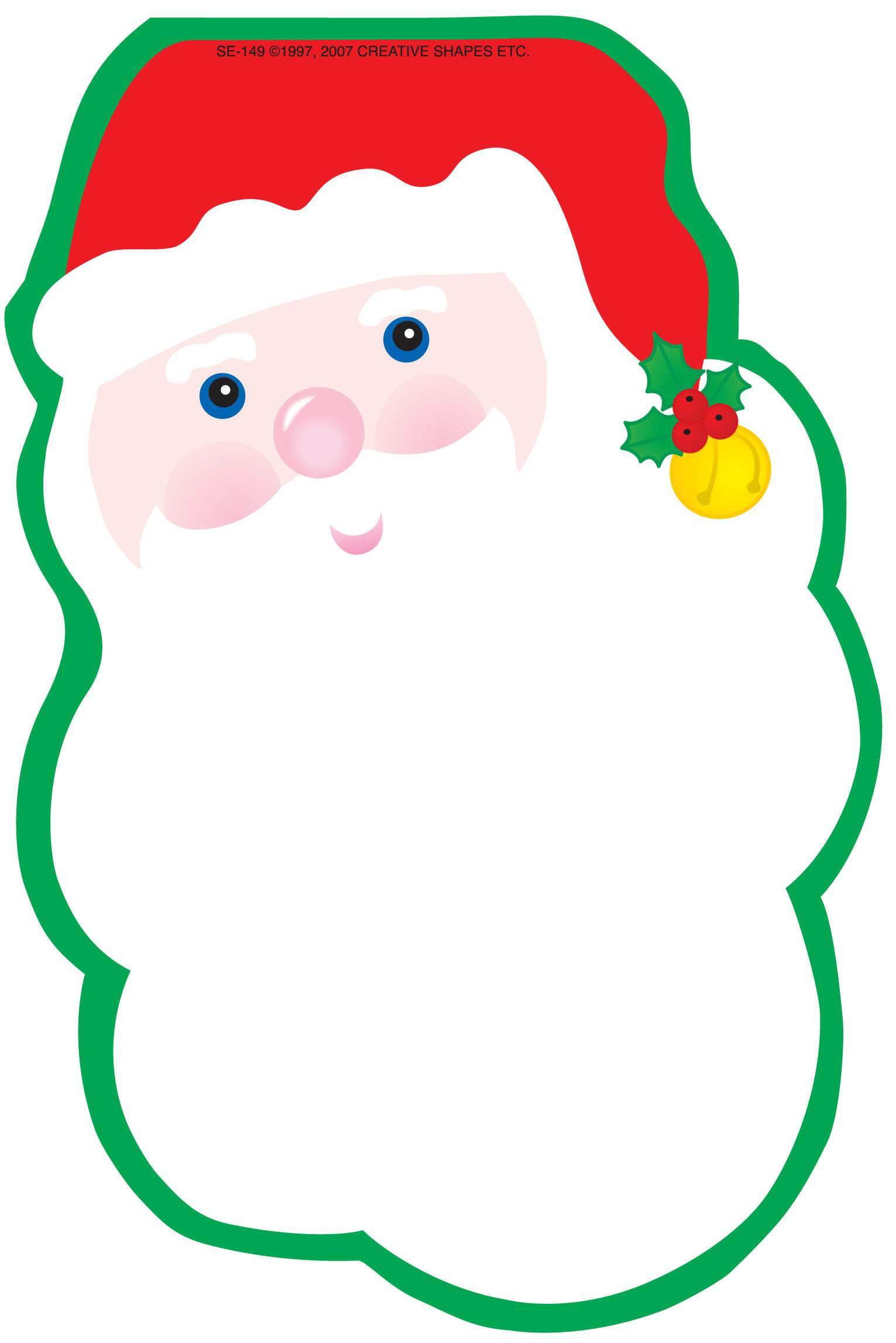 CREATIVE SHAPES SHAPES ETC. Large Notepad - Santa Face