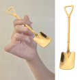 thumbnail image 1 of Creative Shovel Shaped Spoon Stainless Spoon Coffee Spoons Ice Spoon Perfect For Home And Kitchen/ Golden Square Spoon, 1 of 9