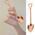 thumbnail image 1 of Creative Shovel Shaped Spoon Stainless Spoon Coffee Spoons Ice Spoon Perfect For Home And Kitchen/ Rose Gold Pointed Spoon, 1 of 9