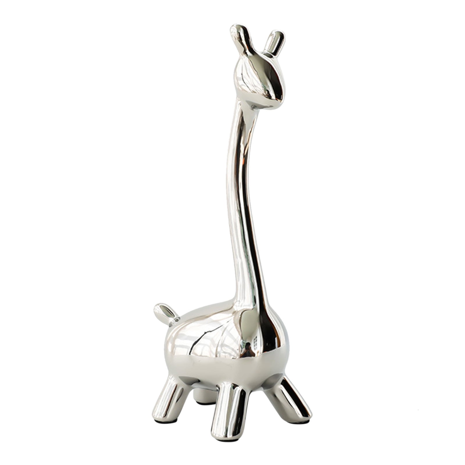 Creative Simple Abstract Silver Plated Ceramic Deer Ornaments TV