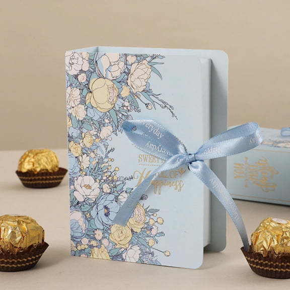 Creative Simple Book Shape Gift Box DIY Valentine's Day Wedding Party Birthday Banquet Baby Shower Candy Chocolate Package Decor