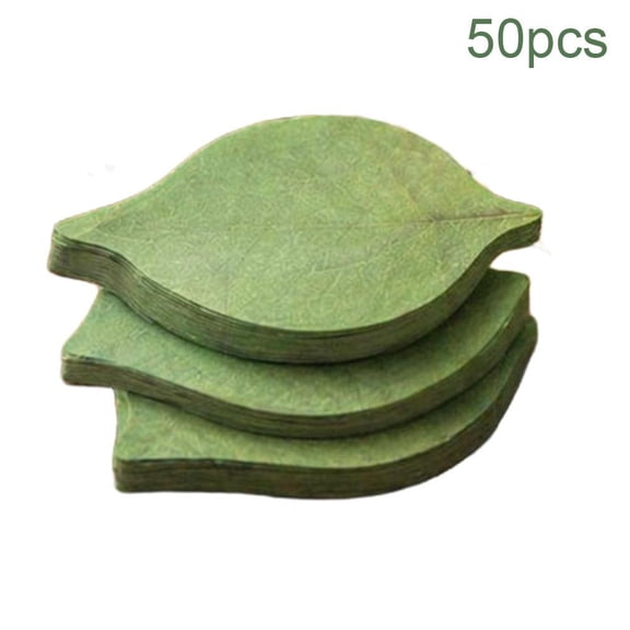 Creative Simulated Leaf Sticky Notes, Cute Reusable Memo Pads, Simple Message & Wish Notes for Daily Use