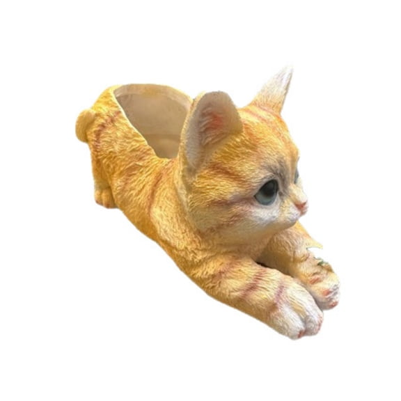 Creative Simulation Cat Flowerpot,outdoor Resin Decoration