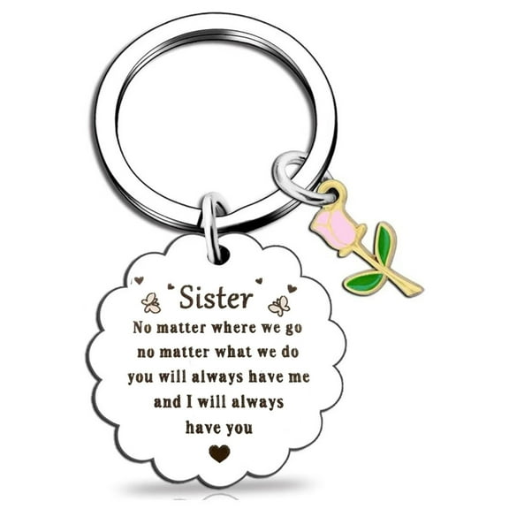 Creative Sisterhood Flower Keychain Symbolizing Deep Bond Friendship Key Chain