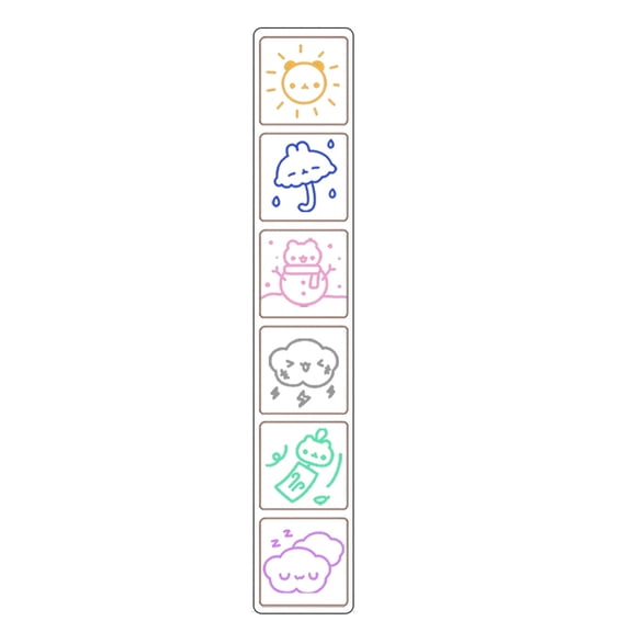 Creative Six Pattern Designs Stamps for Personalizing Journals and Artistic Card Making Scrapbooking Craft Stamps