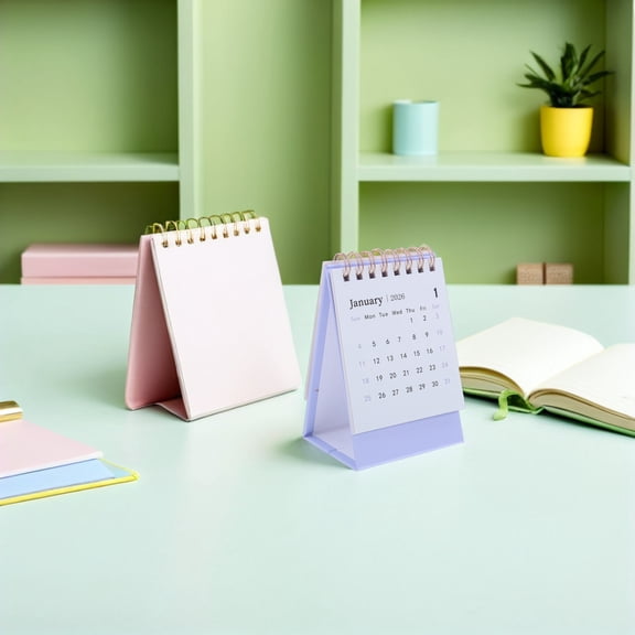 Creative Sky Blue Desktop Planner with Premium Paper and Compact Design for Home Office