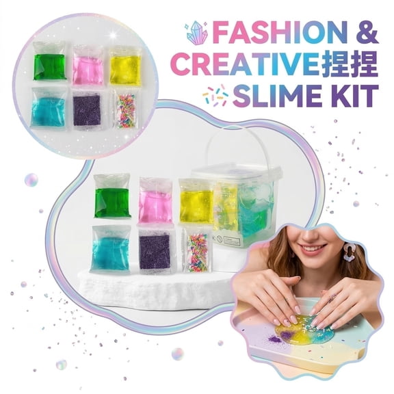 Creative Slime Molding Kit Super Soft Non-Cracking DIY Modeling Clay,Sensory Molding Stress Relief Calming Activity Putty-Free for Adult Office Desk Home,A