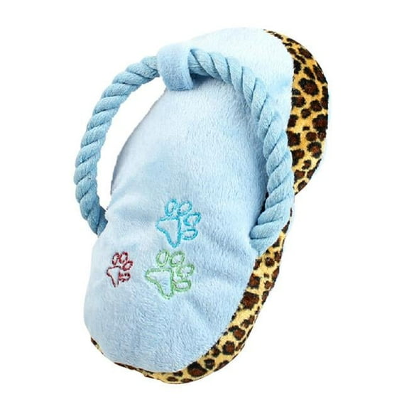 Creative Slipper Shaped Knot Rope Ball Dog Puppy Toy Pet Chew Toy, Blue