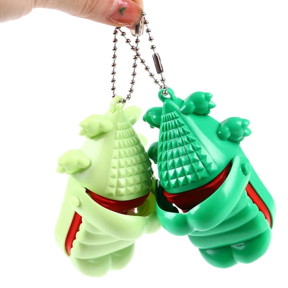 Creative Small Crocodile Mouth Dentist Bite Finger Game Gags Toy With Keychain