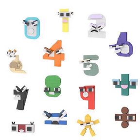 Creative Small Particle Assembly Set, 0-9 Digits and Math Arithmetic Symbols DIY Building Kit