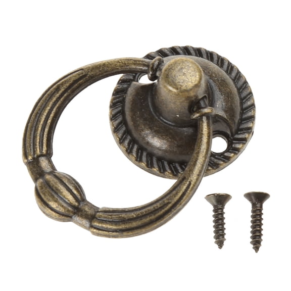 Creative Small Wardrobe Handle Jewelry Boxes Antique Drop Ring Pulls Kitchen Cabinets Drawer Handle Furniture Hardwa