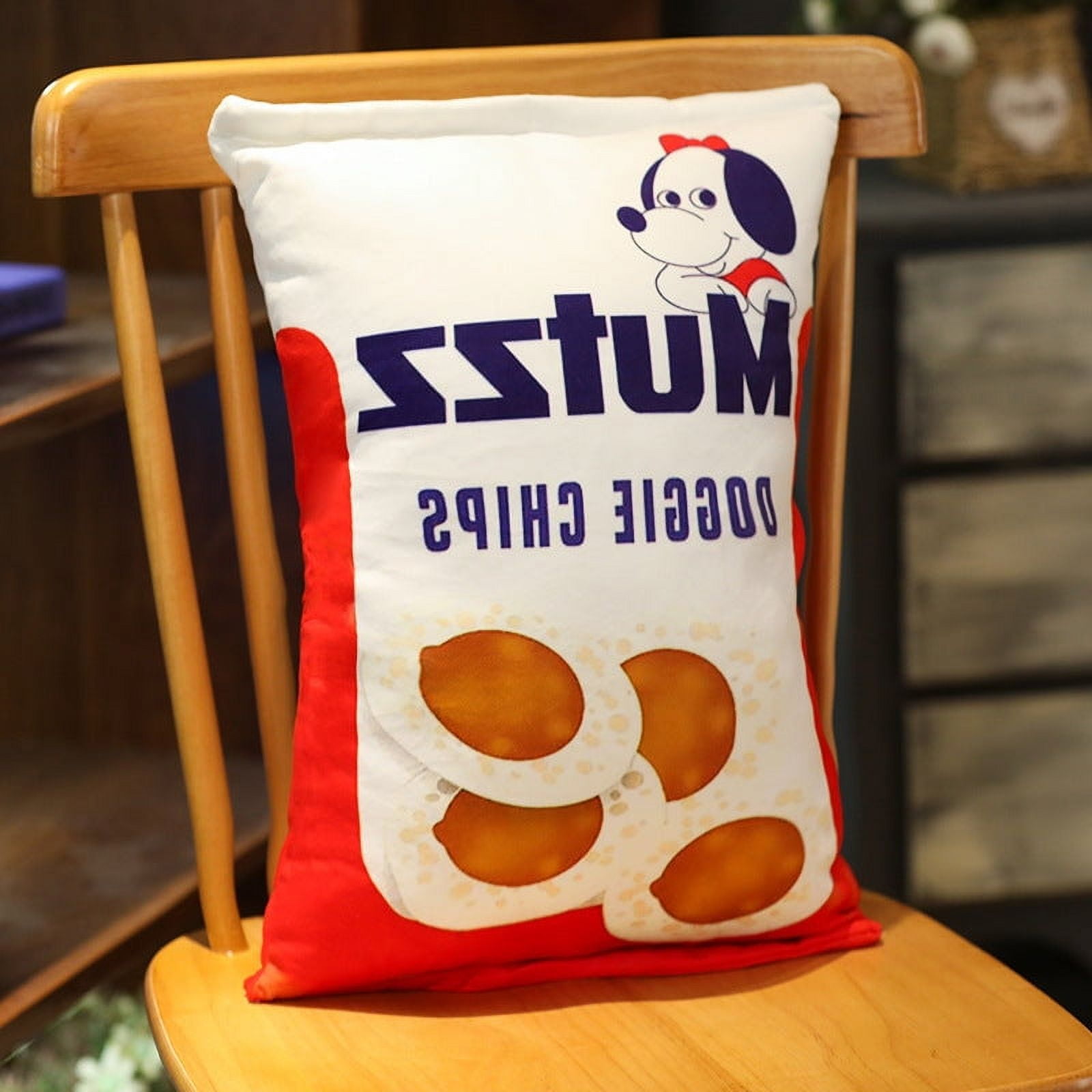 Dogs Are Like Potato Chips Pillow Cover 18x18 - Funny Dog Lover Gift, Flannel Decorative Pillowcase For Home