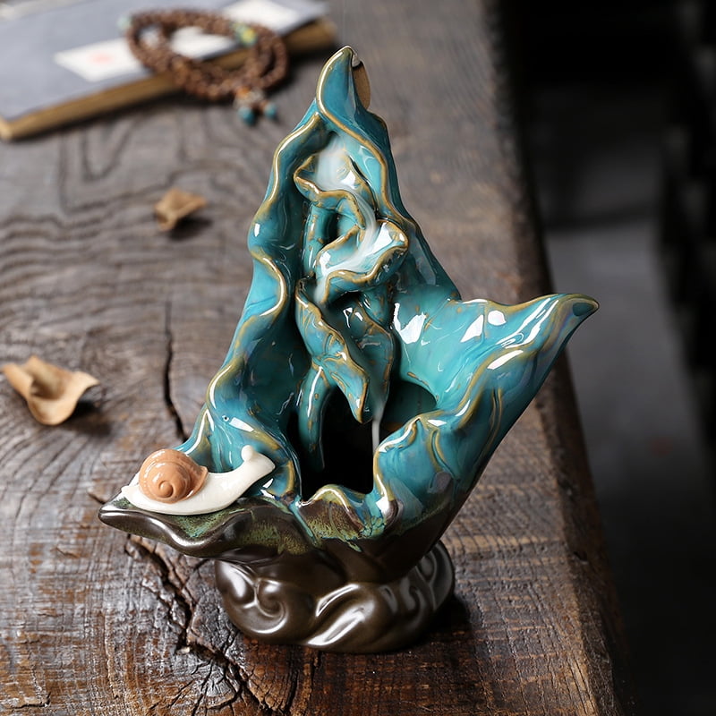 Creative Snail Backflow Incense Holder Household Indoor Tower Aroma Sandalwood Incense Burner Tea Ceremony Decoration