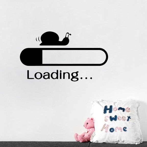 Creative Snail Loading Wall Sticker Kids Children Rooms Decoration Self Adhesive Bedroom Home Decor Nursery Wall Decals Poster 59x28cm