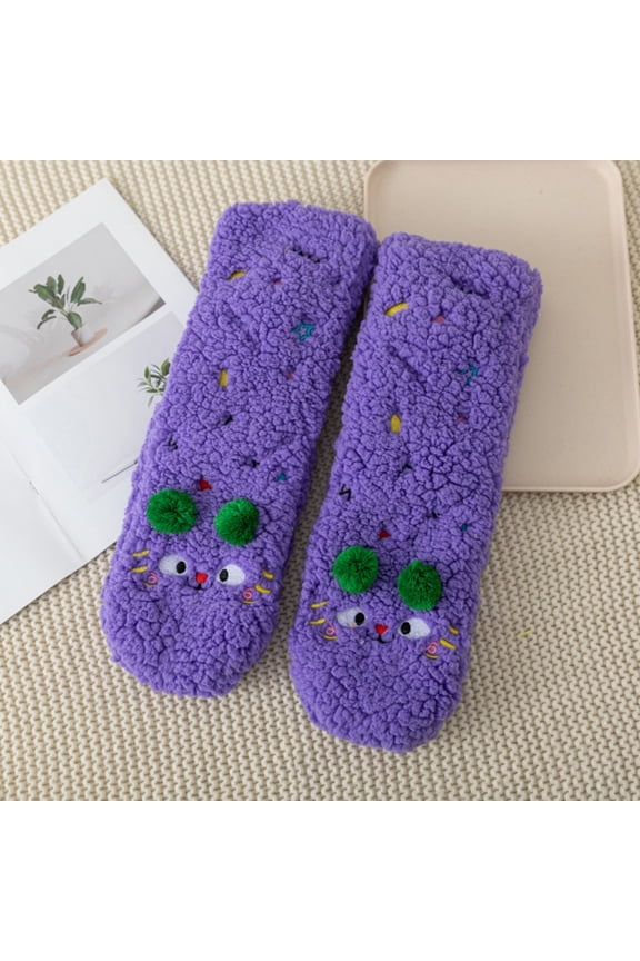 Creative Socks Padded Fuzzy Socks Fleece Home Floor Comfortable Warm Puffy Microfiber Sleeping Winter Padded Socks