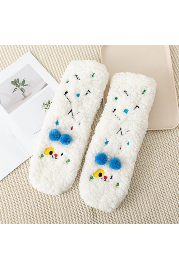 Creative Socks Padded Fuzzy Socks Fleece Home Floor Comfortable Warm Puffy Microfiber Sleeping Winter Padded Socks