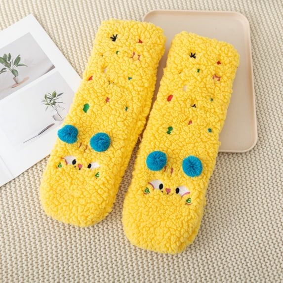 Creative Socks Padded Fuzzy Socks Fleece Home Floor Comfortable Warm Puffy Microfiber Sleeping Winter Padded Socks