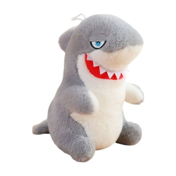 Creative Soft Shark Plush Stuffed Animal Toy for Kids and Adults Cuddly Huggable Plushie Doll for Home Bedroom Sofa Decoration Gift, Funny Face Design