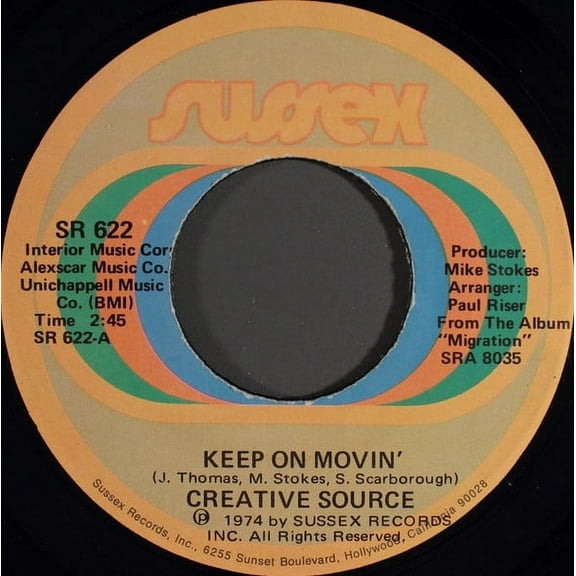 Creative Source Keep On Movin' (Vinyl, 7", 45 RPM)