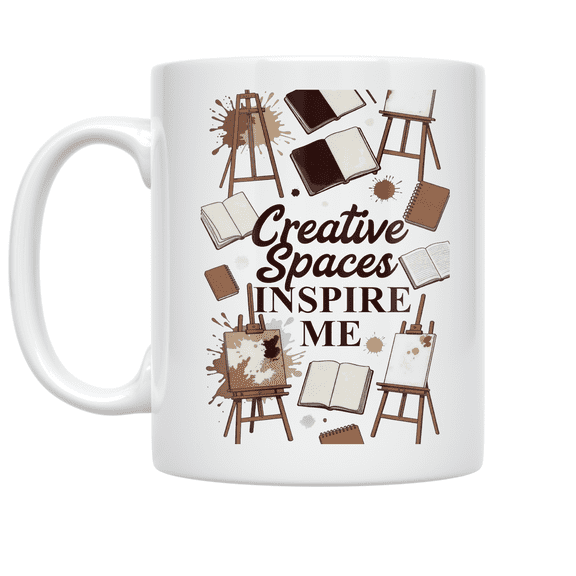 Creative Spaces Inspire Me - Artist Enthusiast - 11 oz Ceramic Coffee Mug