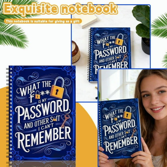 Creative Spiral Notebook - Password Lock Journal, Multi-Functional Diary with Secure Cover, Portable Notepad with Lined Pages, School Supplies Personal Writing, Travel Journal for Home Study,1PC