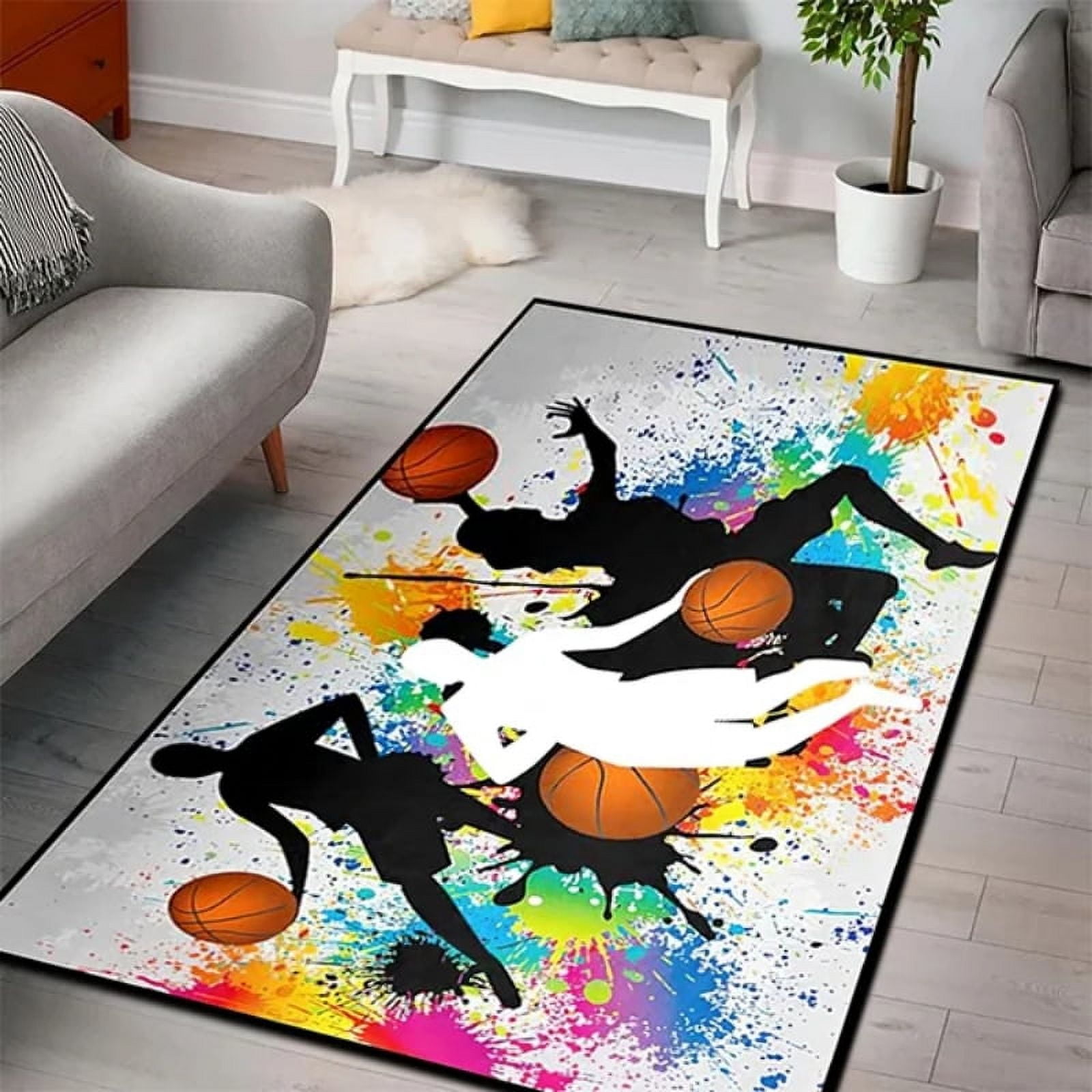 Creative Sports Area Rug for Living Room Personalized Healthy Exercise ...