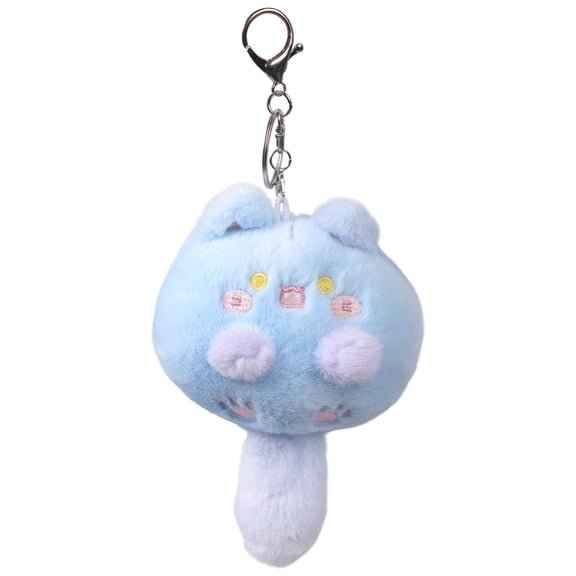 Creative Squeaking Cat Pendant Plush Bag Decoration Animal Shapes Keyring Ornament Fluffty Key Rings Bag Accessory