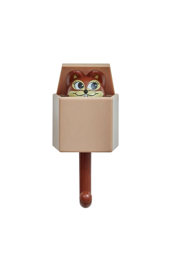 Creative Squirrel Cute Pet Key Holder Wall Mount, Keychain -Hooks,siding Hooks,Hook For Coat, Scarf, Hat, Towel, Bag, Utility Hook(One Size,Brown)