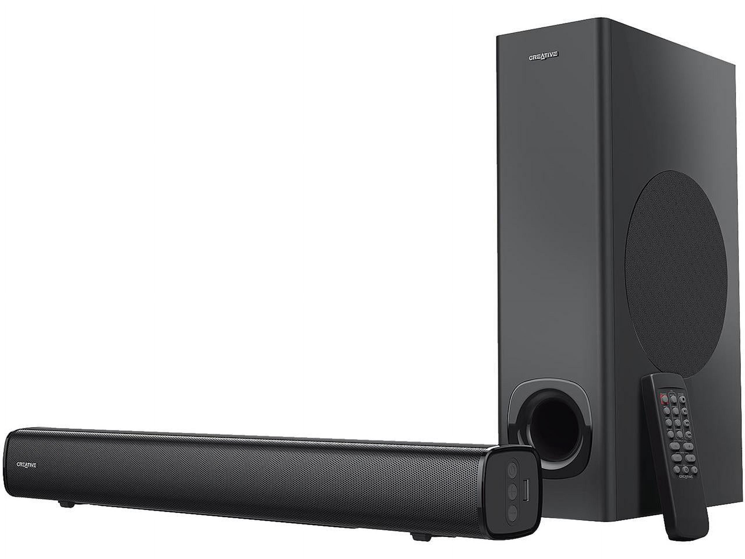 Creative Stage 2.1 Channel Under-Monitor Soundbar with Subwoofer for TV, Computers, and Ultrawide Monitors, Bluetooth/Optical Input/TV ARC/AUX-in, Remote Control and Wall Mounting Kit - image 1 of 7