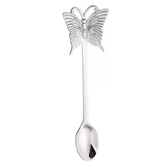 Creative Stainless Steel Butterfly Spoon - Decorative Dessert, Cake & Coffee Spoon
