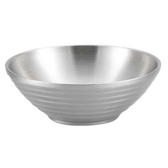 Creative Stainless Steel Soup Bowl - Korean Style, Golden Silver Color, Fruit Salad Bowl, Single Layer, Home Tableware, Kitchen Utensils