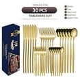 thumbnail image 1 of Creative Stainless Steel Western Cutlery Set - 30-Piece Set, Ideal for Family Dinners, 1 of 1