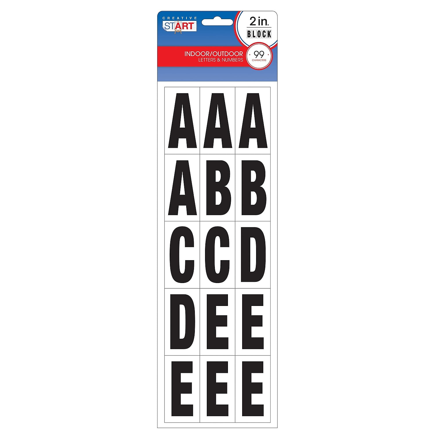 Creative Start Self-Adhesive 2"H Letters Numbers and Characters White 297 Count 3 Pack (098131PK3)