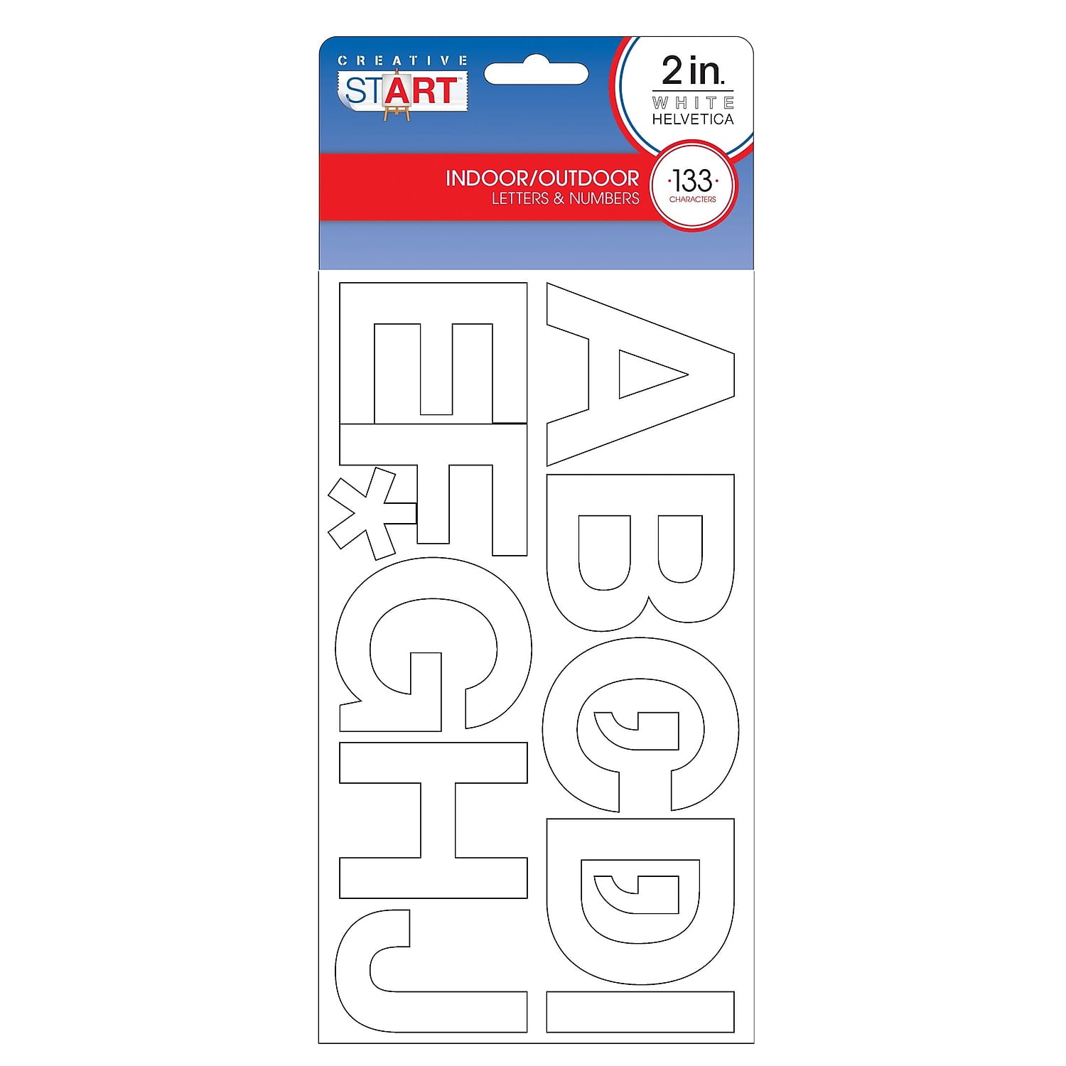 Creative Start Self-Adhesive 2"H Letters Numbers and Characters White 768 Count 3 Pack (098141PK3)