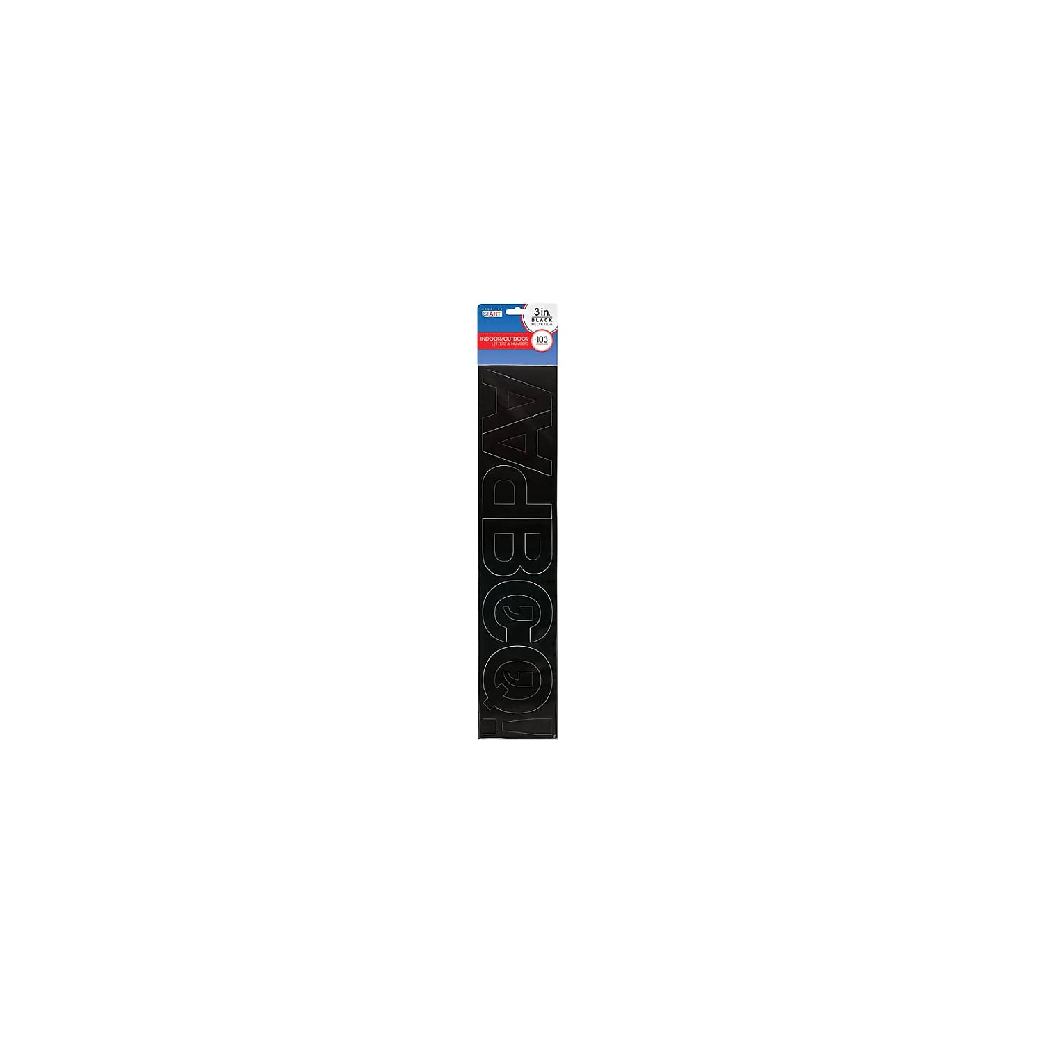 Creative Start Self-Adhesive 3"H Letters Numbers and Characters Black 309 Count 3 Pack (098142PK3)