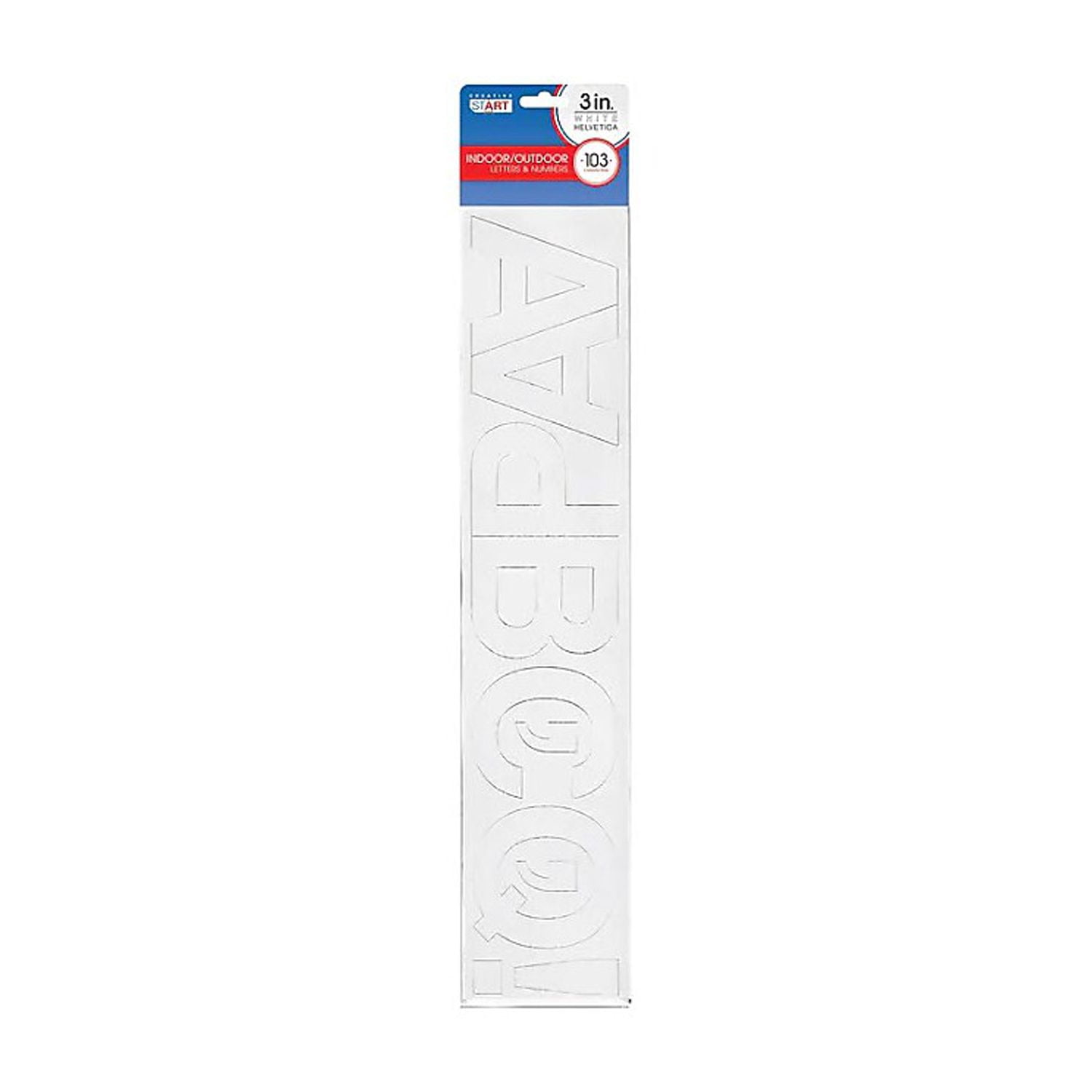 Creative Start Self-Adhesive 3"H Letters Numbers and Characters White 309 Count Pack of 3