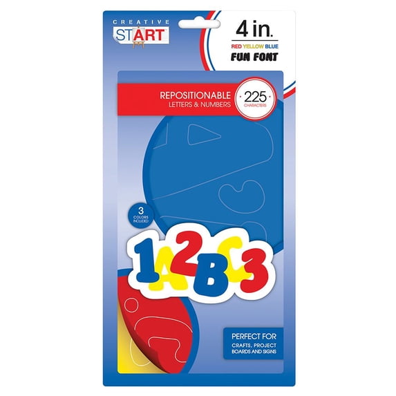 Creative Start Letters Creative Start Vinyl Letters, Numbers and Characters, Self-Adhesive, 4 ...