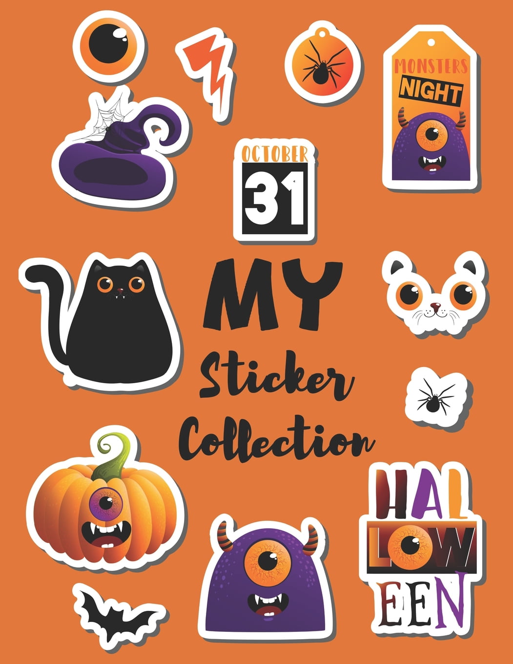 My Sticker Collecting Album: Blank Permanent Sticker Book by