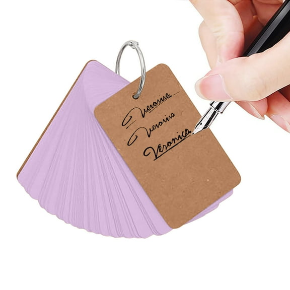 Creative Sticky Note Iron Ring Small Notebook Portable Purple,1Pc Notepad,50 Sheets Of 9.4Cmx5Cm Blank Page Kraft Paper Notebook Study Card Portable Notepad Diy Notebook