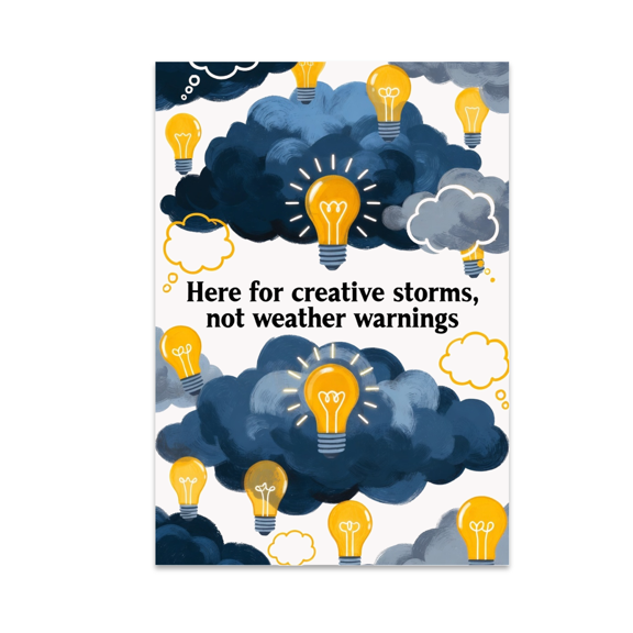 Creative Storm Wall Art - Brainstorm Enthusiast - 13x19 Poster Print