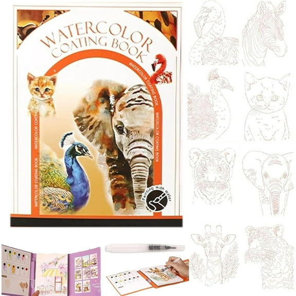 Creative Stress Relief Kit, 2026 New Paint Art Watercolor Books Painting Kit, Watercolor Painting Book for Adults, for Beginners