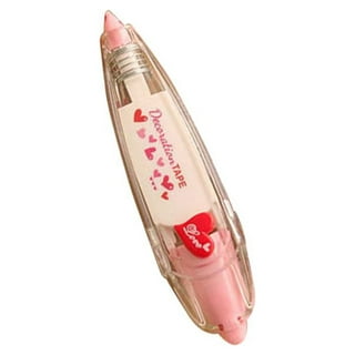 Diy Lace Decoration Tape Pen Cartoon Pattern Lace Correction Tape Diy Pen  Skin Colour Pens Set-pink Heart