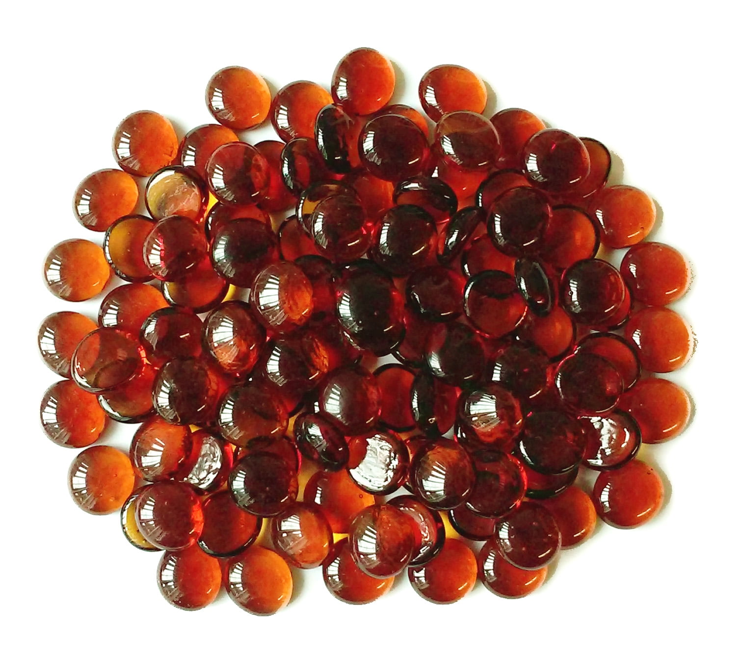 Creative Stuff Glass - Medium Size - Glass Gems - Vase Fillers - Aquarium Decorations (5 lb Amber Medium)