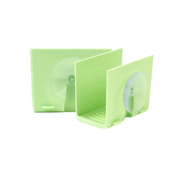Raindrops ABS Kitchen Storage Basket for Sponge and Soap Holder, Modern Green Organizer, Compact 7.1x4.3x5.9 inch Container